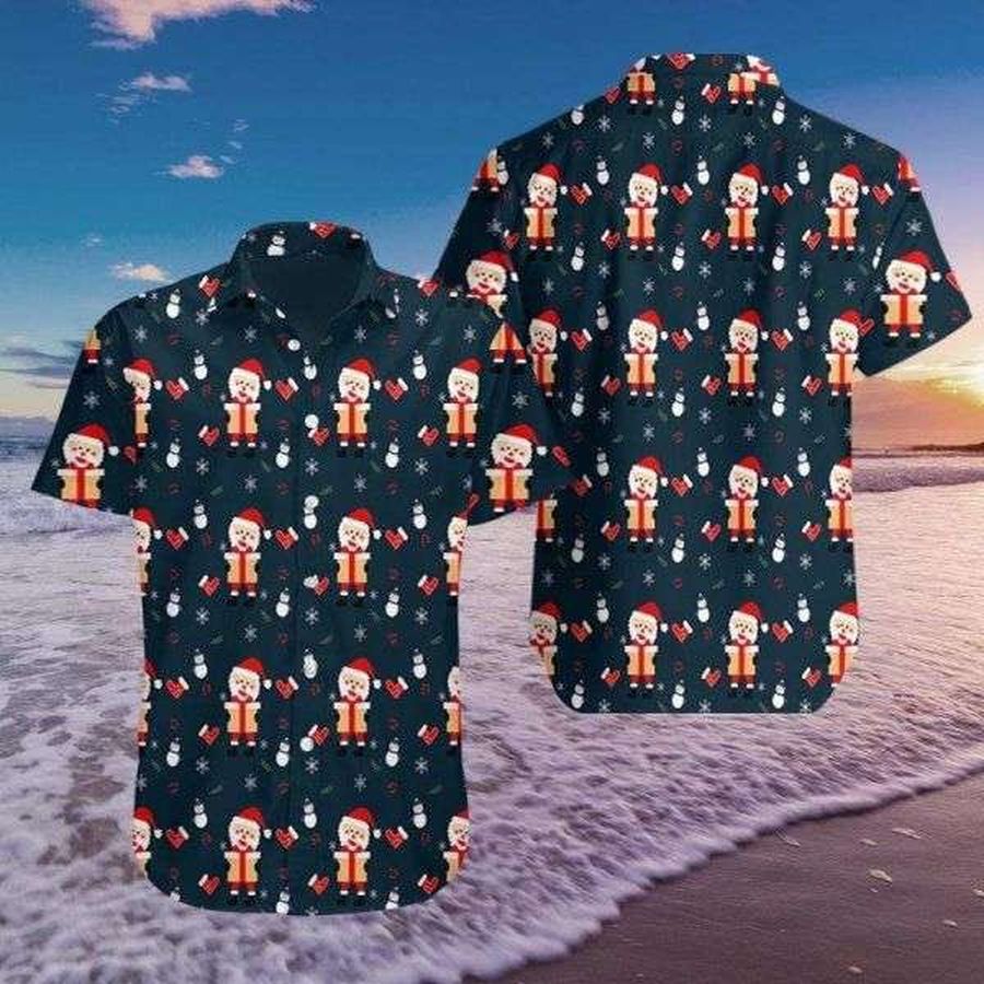 Merry Christmas So Cute Santa Pattern Hawaiian Shirt
