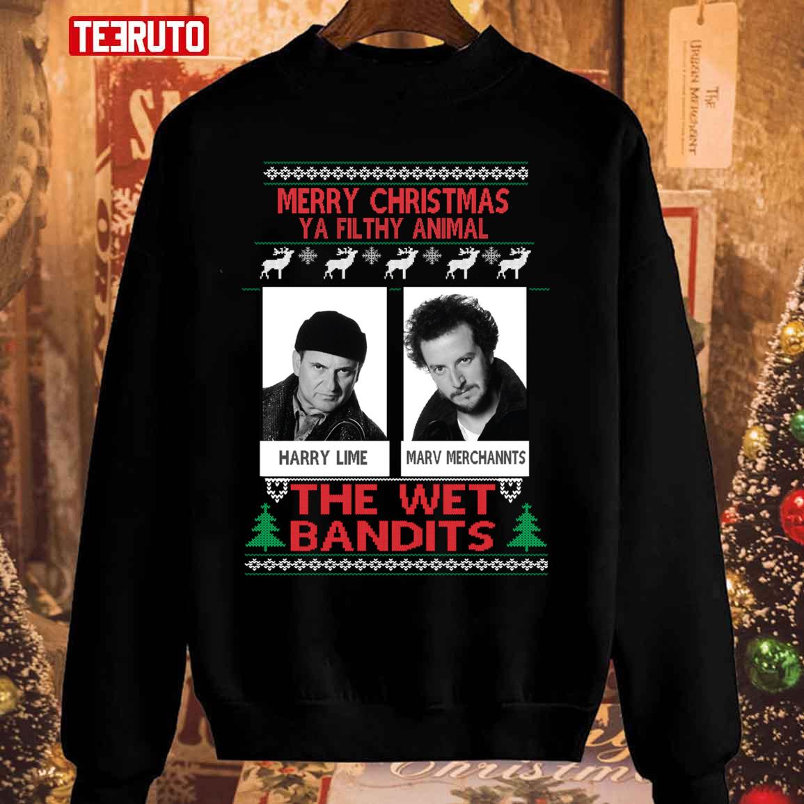Merry Christmas Ya Filthy Animal The Wet Bandits Unisex Sweatshirt