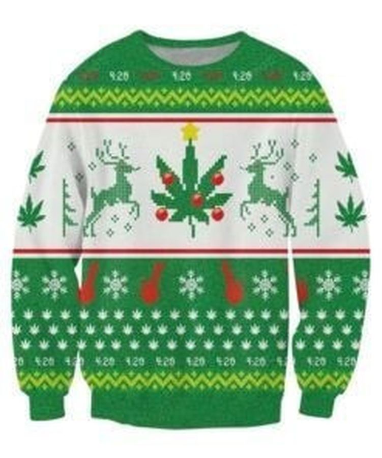 Merry Xmas Ugly Christmas Sweater All Over Print Sweatshirt Ugly