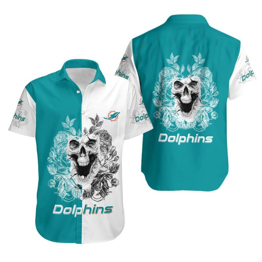 Miami Dolphins Hawaiian Shirt 3d Skull Limited Edition All Over Print