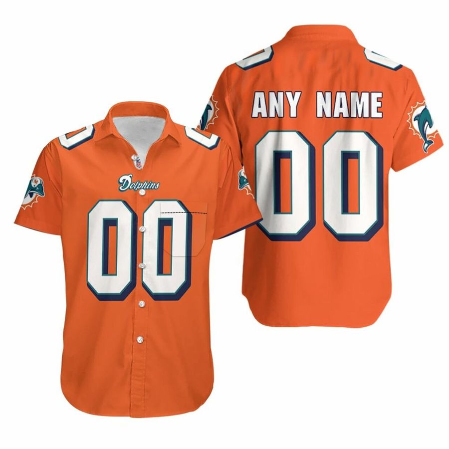 Miami Dolphins Hawaiian Shirt American Football Custom Your Name 038; Number