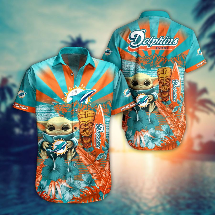 Miami Dolphins Hawaiian Shirt Baby Yoda