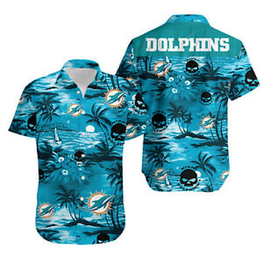 Miami Dolphins Hawaiian Shirt Button