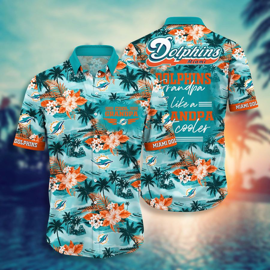 Miami Dolphins Hawaiian Shirt For Grandparent 2021