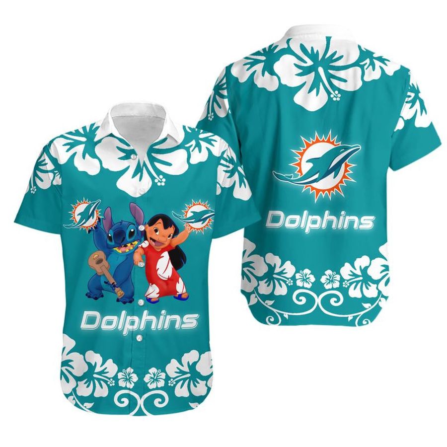 Miami Dolphins Hawaiian Shirt Lilo 038; Stitch Limited Edition Summer