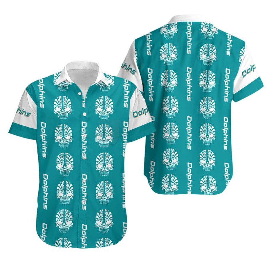 Miami Dolphins Hawaiian Shirt Mystery Skull Limited Edition