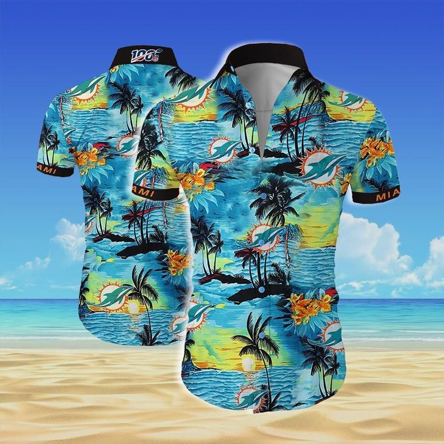 Miami Dolphins Hawaiian Shirt Team Beach Island