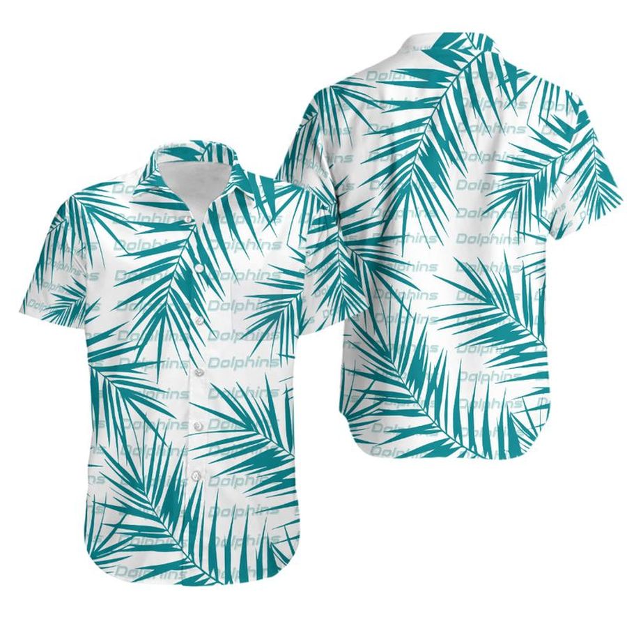 Miami Dolphins Hawaiian Shirt Tropical Leaves Limited Editionsummer