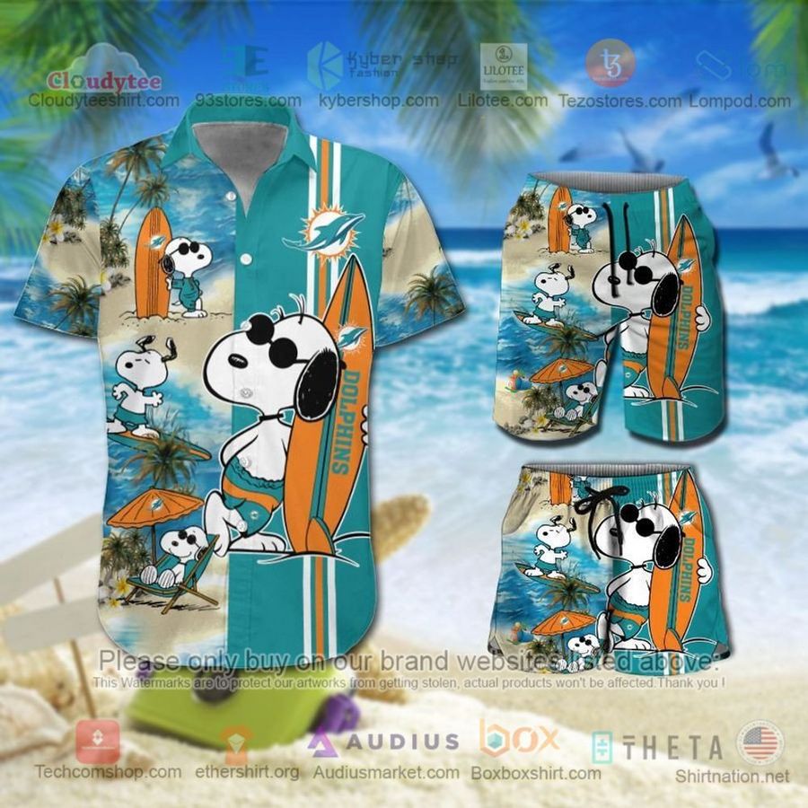 Miami Dolphins Snoopy Hawaiian Shirt For Men For Men –