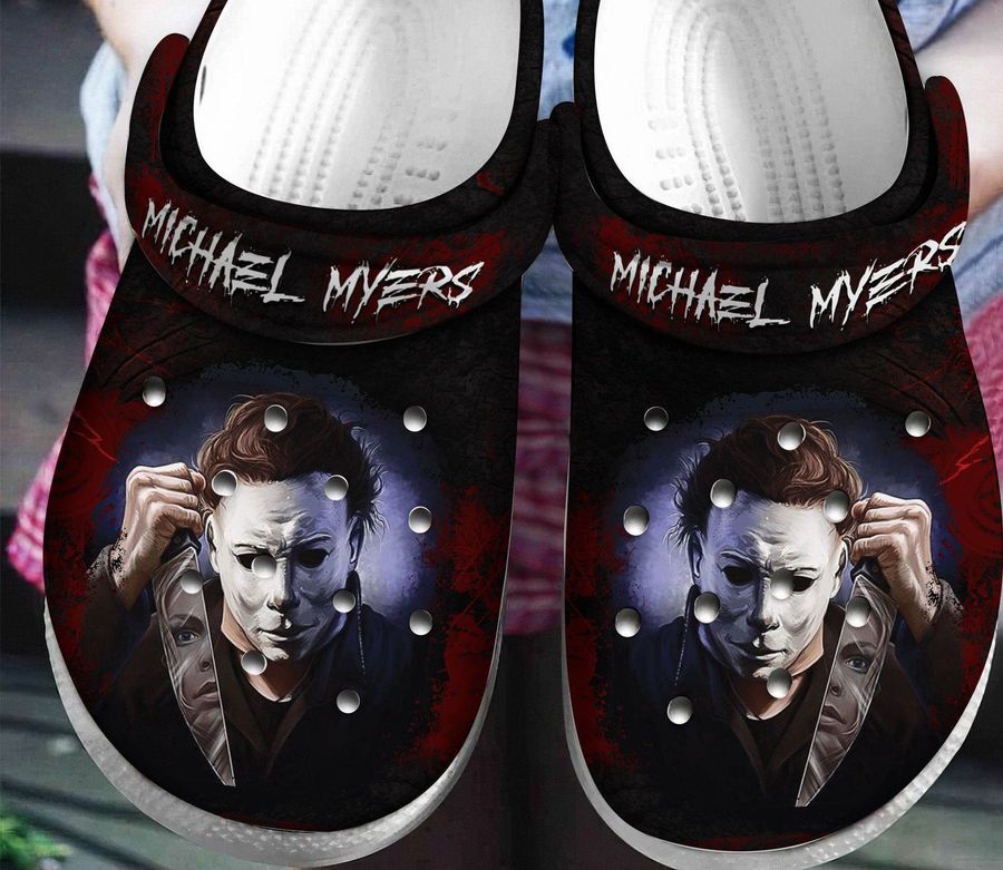Michael Myers Horror Face For Men And Women Gift For Fan Classic Water Rubber Crocs Crocband Clogs, Comfy Footwear
