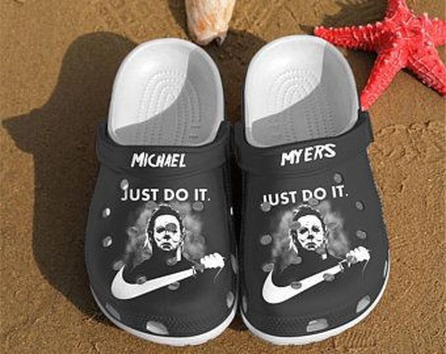Michael Myers Just Do It Crocs Crocband Clog Comfortable Water Shoes
