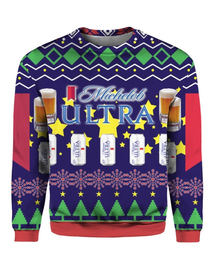Michelob Ultra Beer Can Ugly Christmas Sweater All Over Print