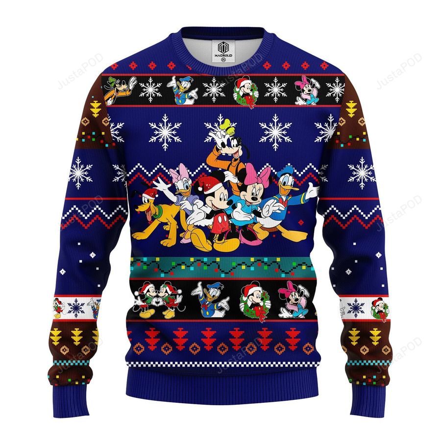 Mickey Mouse And Friends Ugly Christmas Sweater All Over Print