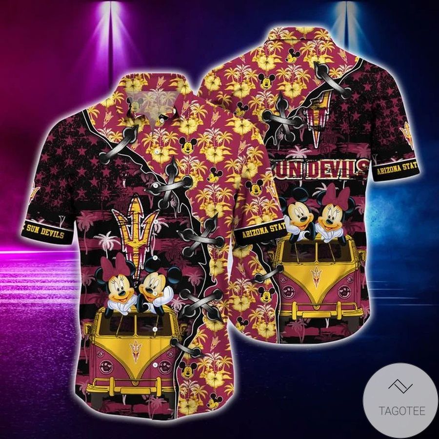 Mickey Mouse Arizona State Sun Devils Hawaiian Shirt