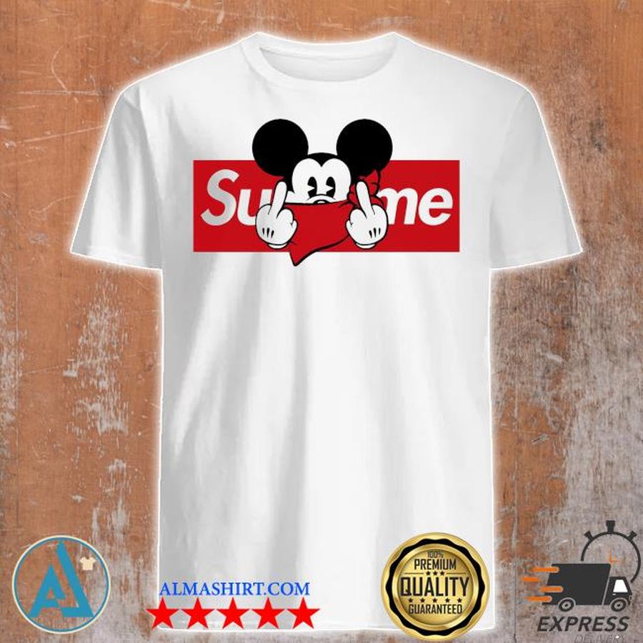 Mickey Mouse fuck Supreme shirt