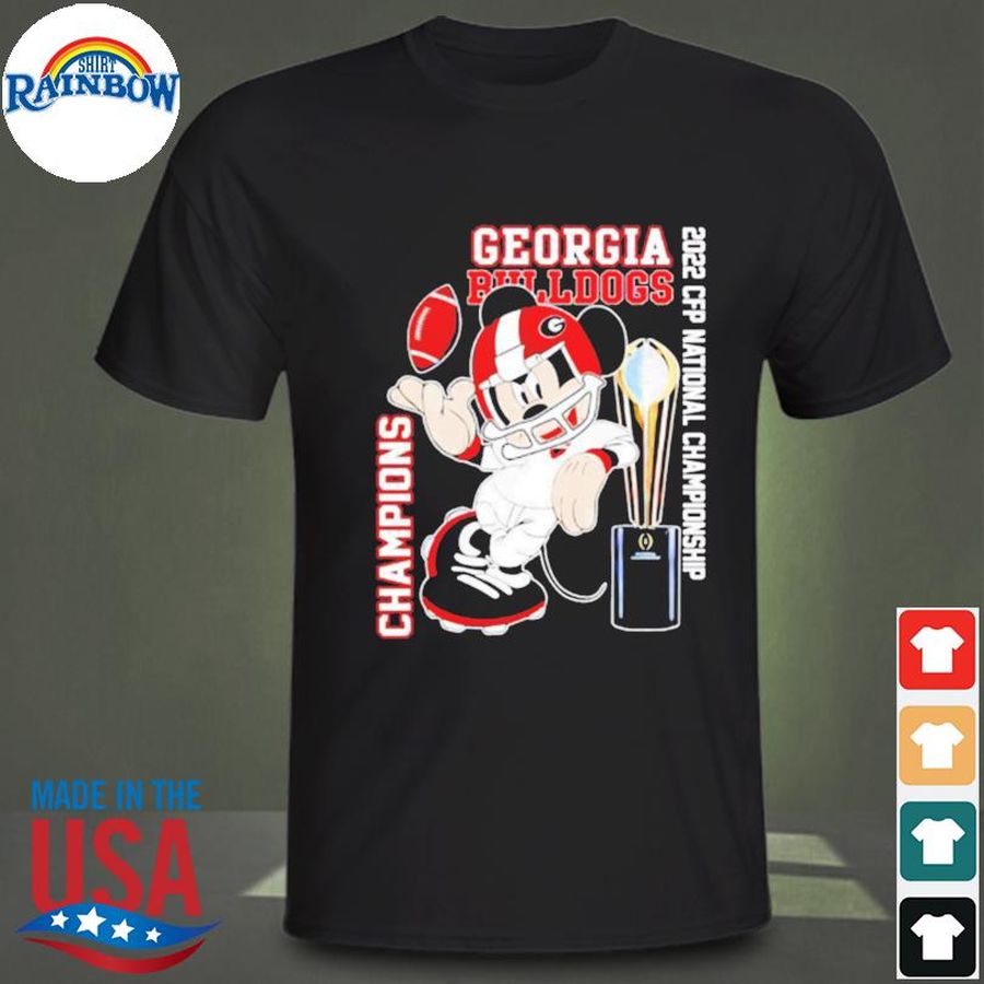 Mickey mouse georgia bulldogs champions 2022 cfp national championship shirt