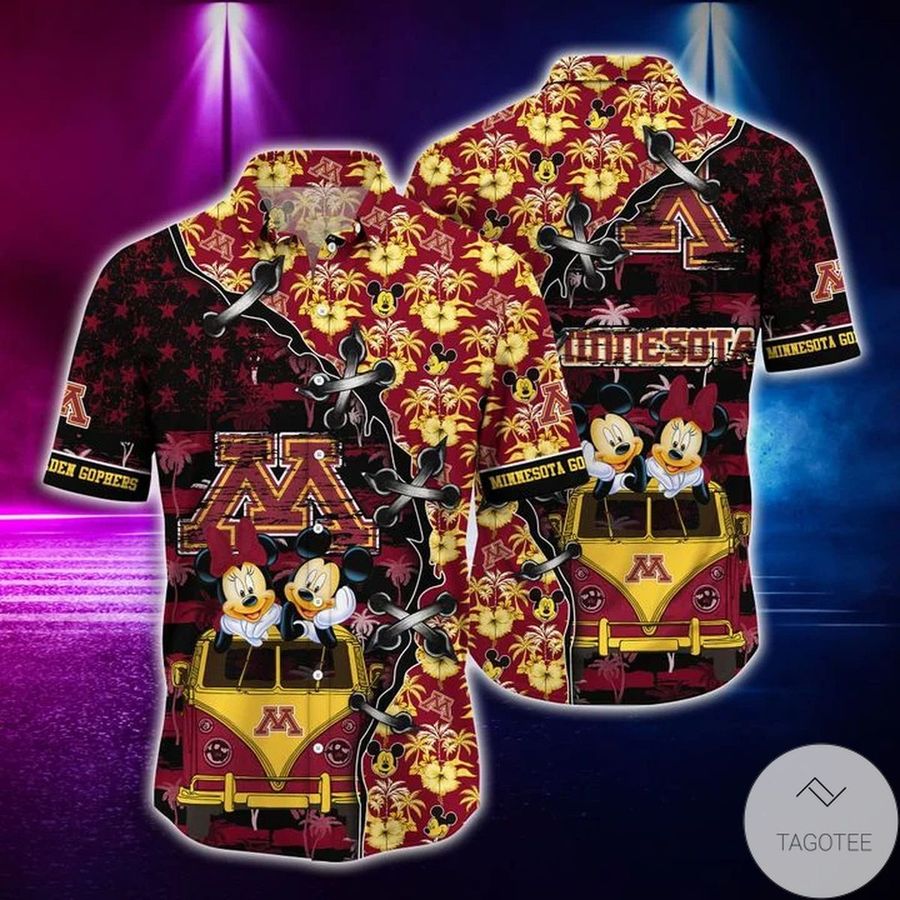 Mickey Mouse Minnesota Golden Gophers Hawaiian Shirt