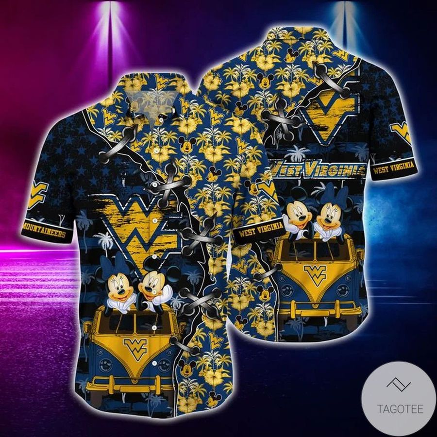 Mickey Mouse West Virginia Mountaineers Hawaiian Shirt
