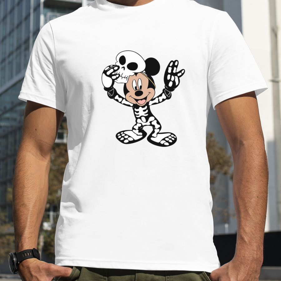 Mickey Mouse With Halloween Mask T Shirt
