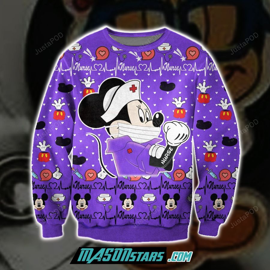 Mickey Nurse 3d All Over Print Ugly Sweater Ugly Sweater