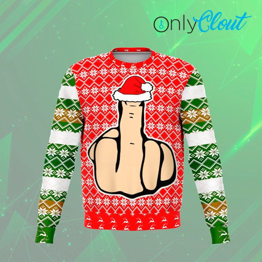 Middle Finger Dank Ugly Christmas Sweater, Ugly Sweater, Christmas Sweaters, Hoodie, Sweater