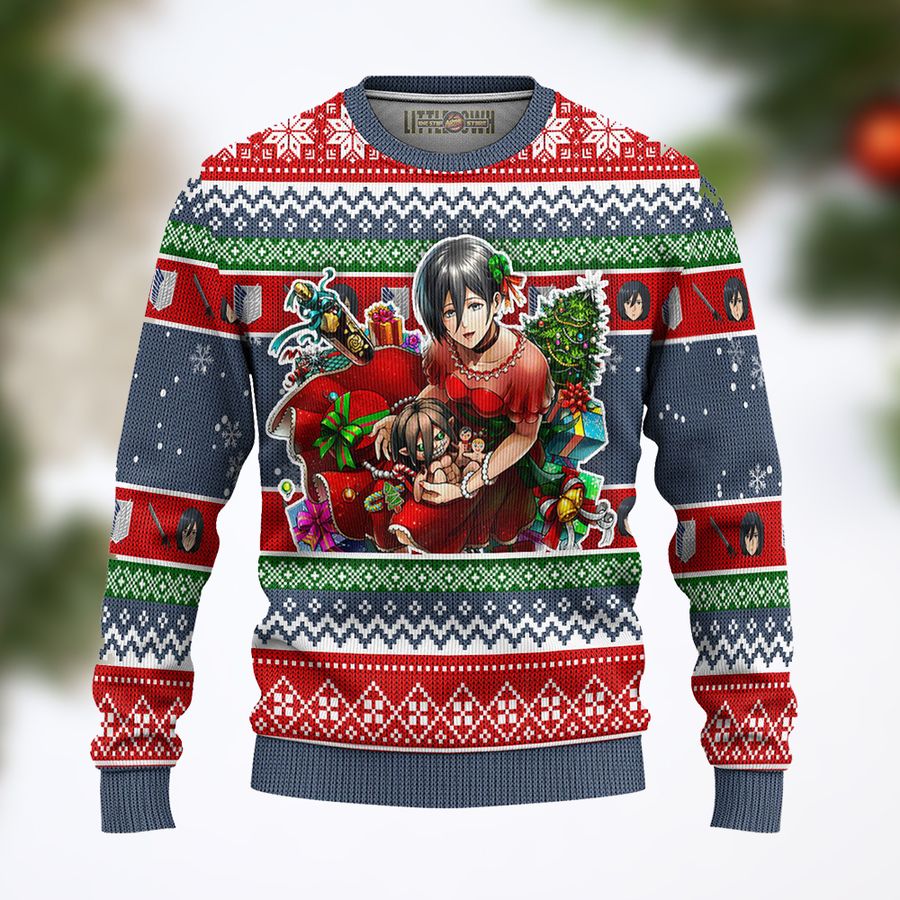 Mikasa Ackerman Attack On Titan Anime Ugly Sweater