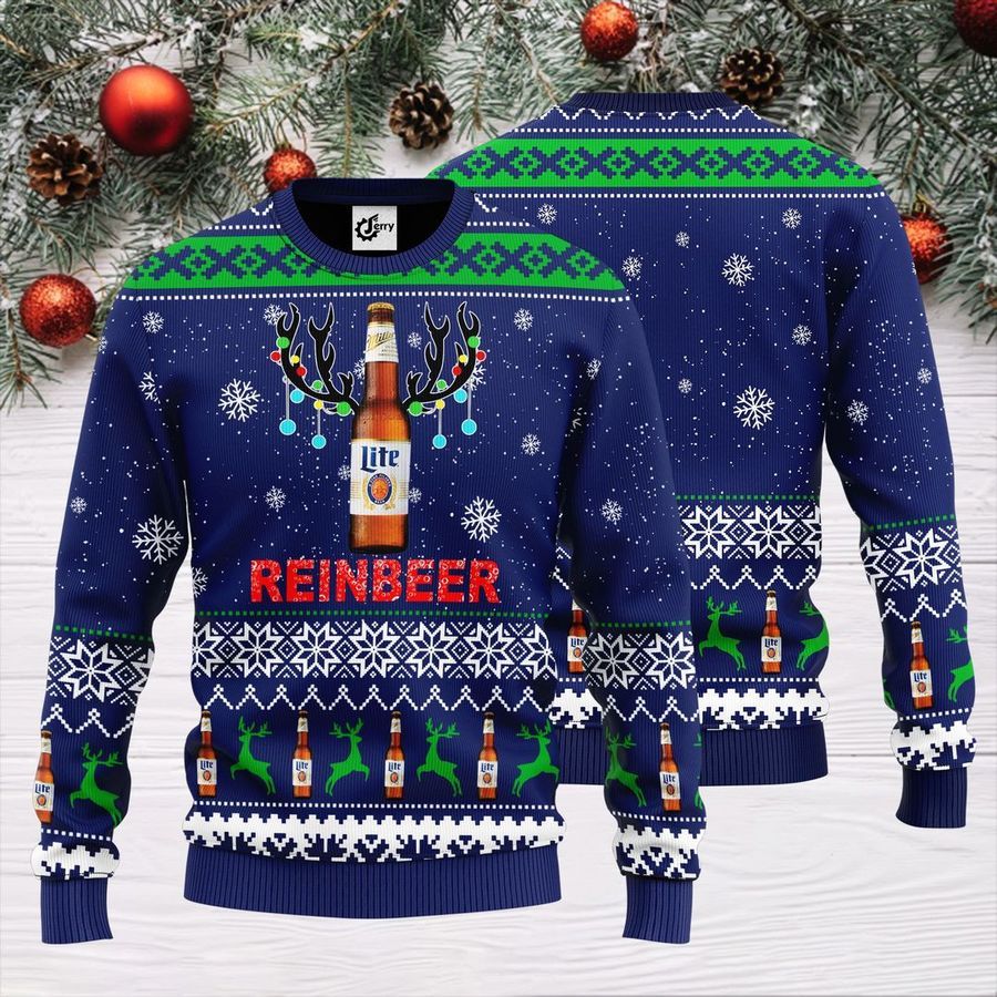 Miller Lite Reinbeer Christmas Sweater
