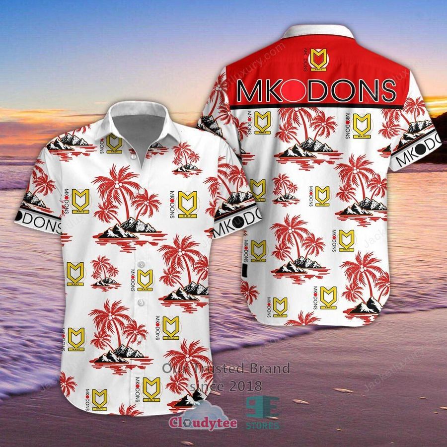 Milton Keynes Dons F.C. Island Hawaiian Shirt, Short – LIMITED EDITION