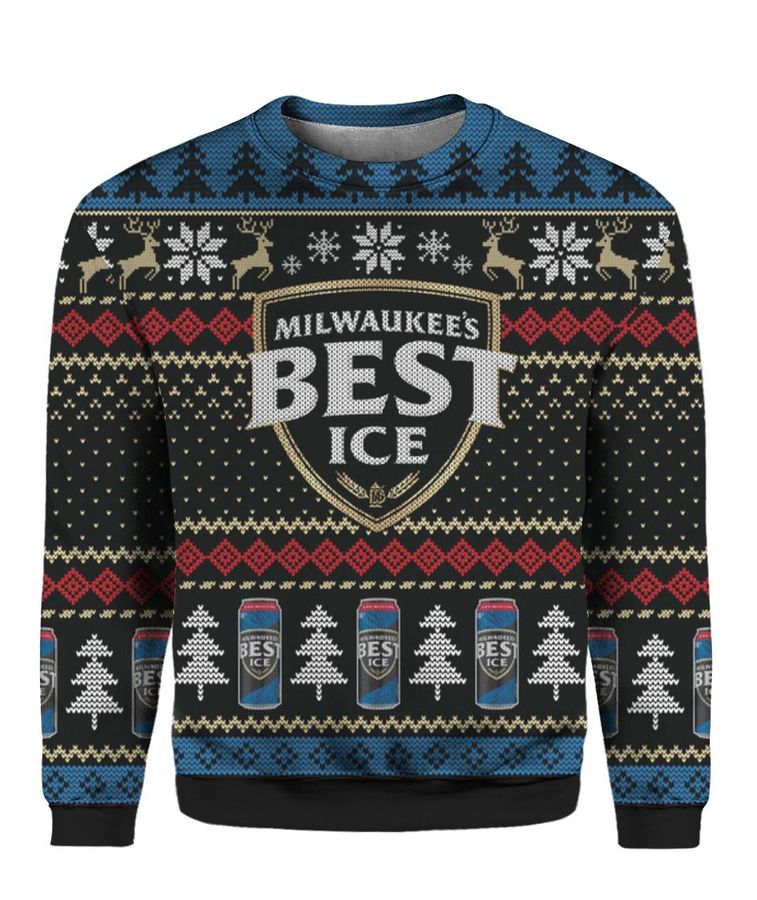 Milwaukee Best Ice Beer Ugly Sweater Christmas