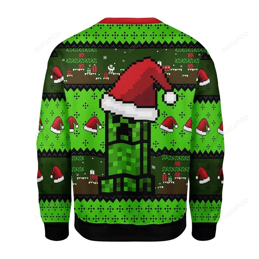 Minecraft Ugly Christmas Sweater, All Over Print Sweatshirt, Ugly Sweater, Christmas Sweaters, Hoodie, Sweater