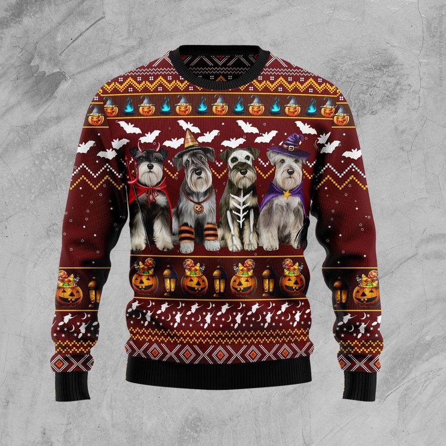 Miniature Schnauzer Ugly Christmas Sweater All Over Print Sweatshirt Ugly