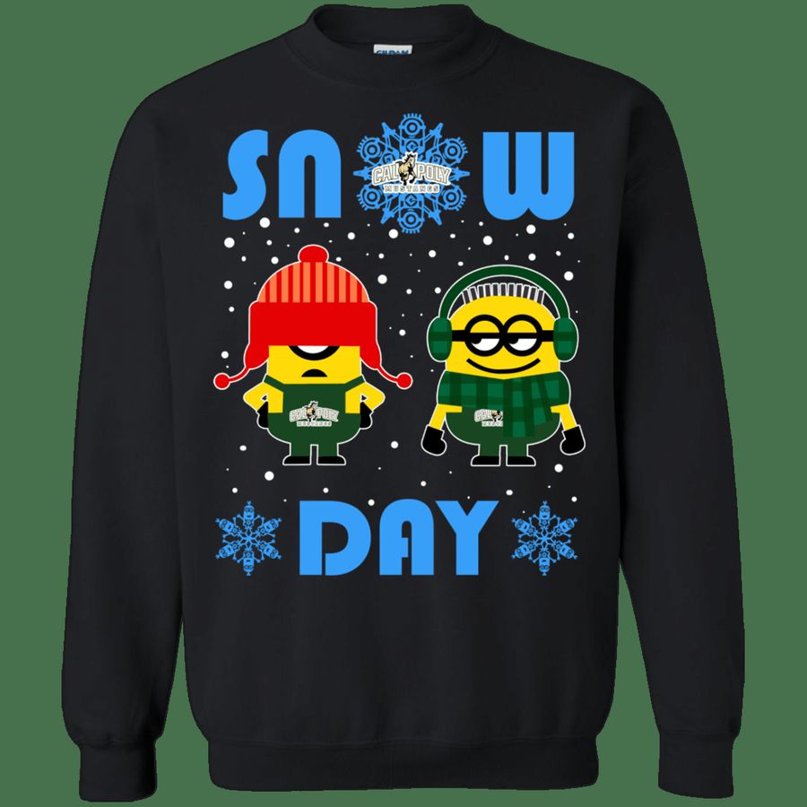 Minion Calpoly Mustangs Christmas Ugly Sweater Snow Day Snowflake Swea, Gift