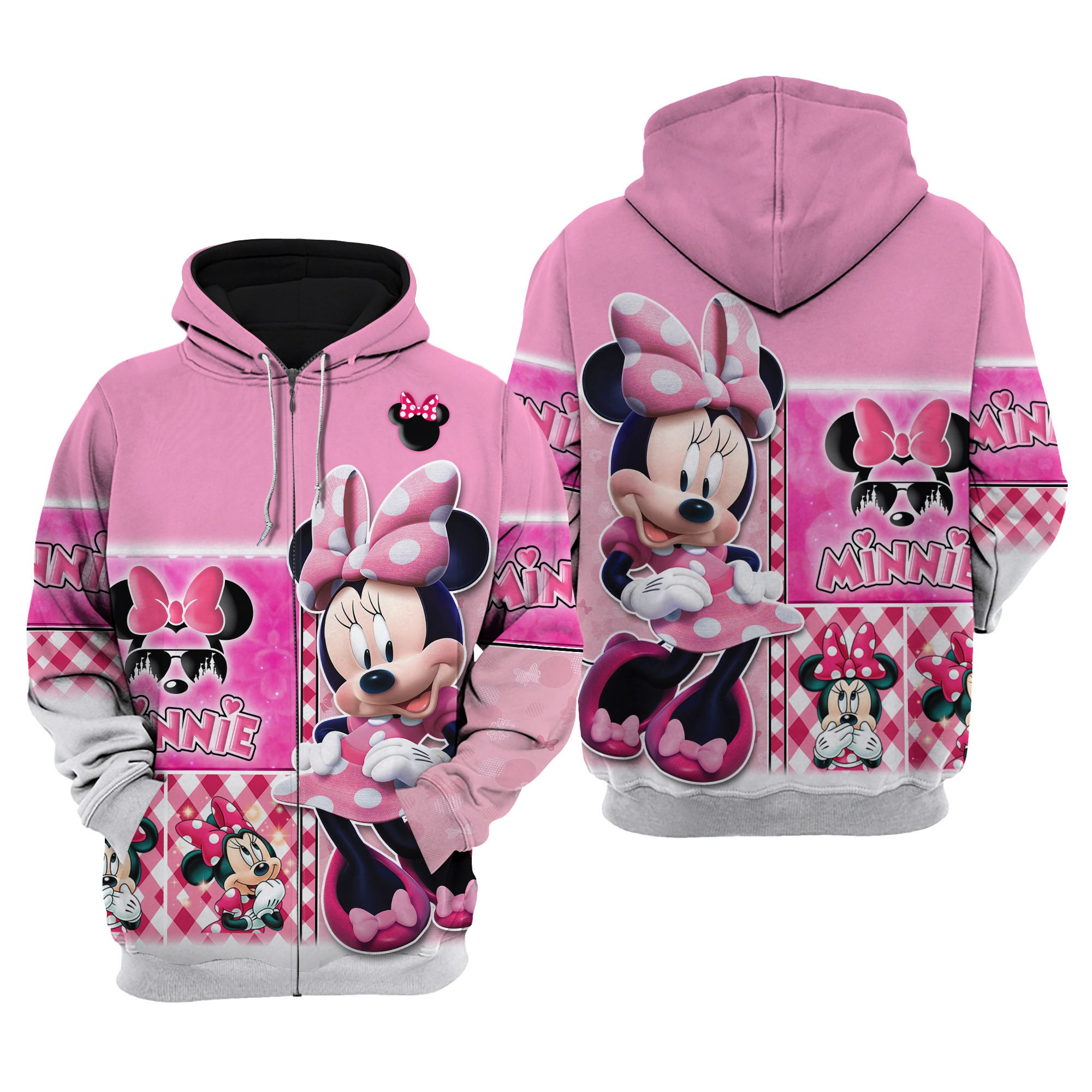 Minnie Mouse  Disney SweatshirtHoodieFleece Jacket  Stylist Unisex Cartoon Graphic Outfits  Clothing Men Women Kids Toddlers