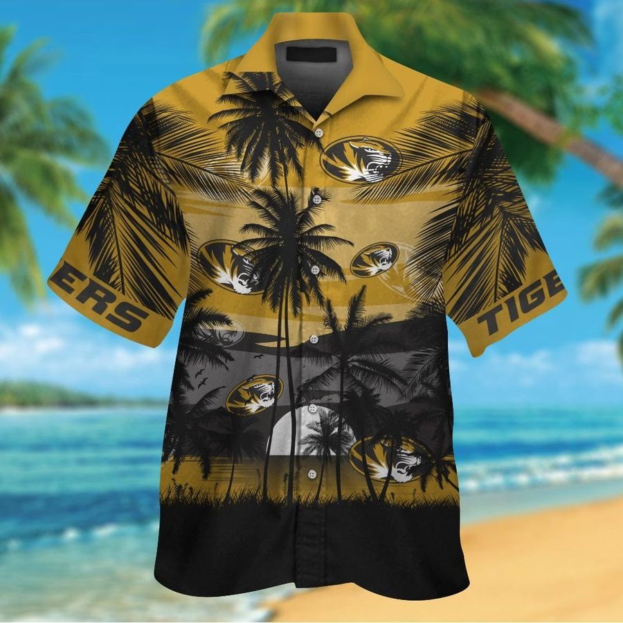 Missouri Tigers Short Sleeve Button Up Tropical Aloha Hawaiian Shirts For Men Women Shirt