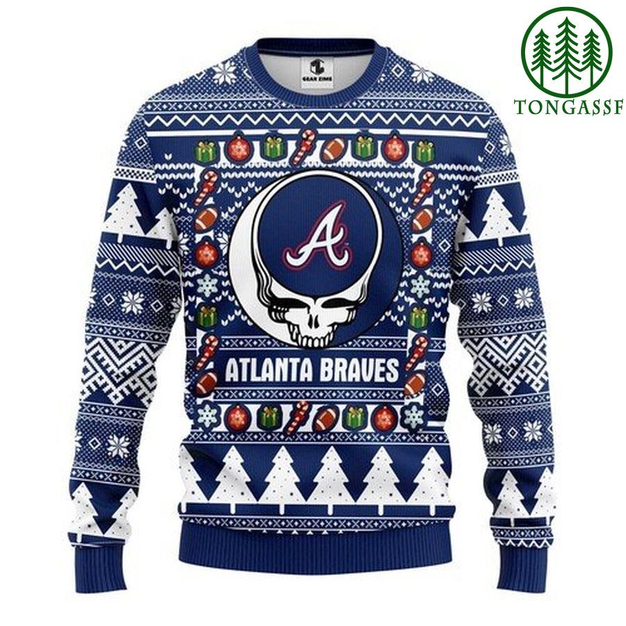 Mlb Atlanta Braves Groot Hug Christmas Ugly Sweater