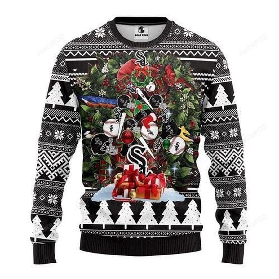 Mlb Chicago White Sox Tree Christmas Ugly Christmas Sweater All