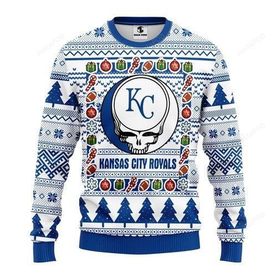 Mlb Kansas City Royals Grateful Dead Ugly Christmas Sweater All