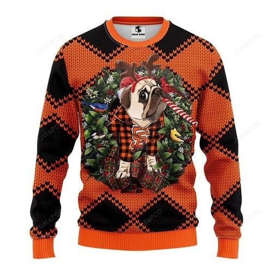 Mlb San Francisco Giants Pug Dog Ugly Christmas Sweater All