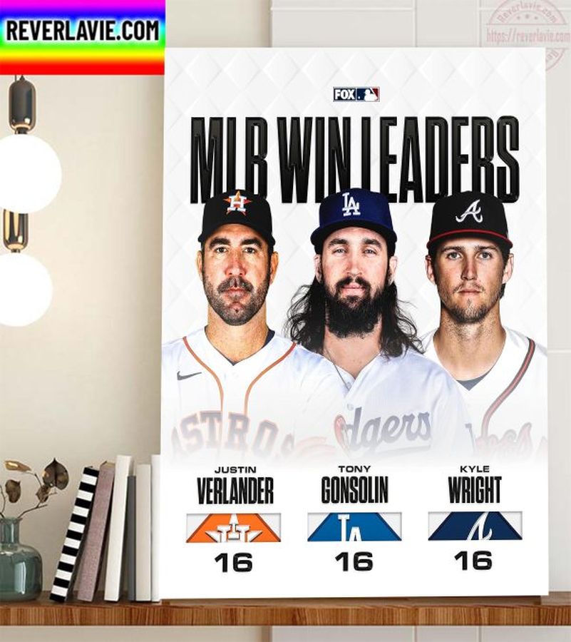 MLB Win Leaders Home Decor Poster Canvas