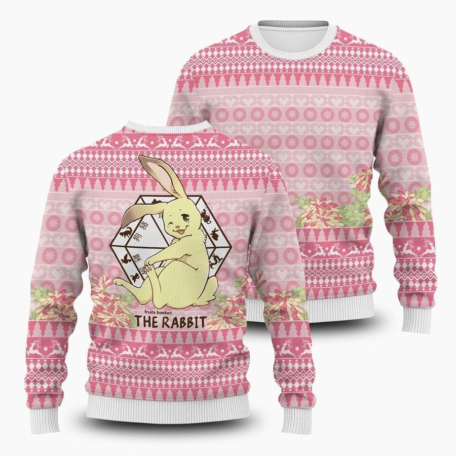 Momiji The Rabbit Ugly Christmas Sweater, All Over Print Sweatshirt, Ugly Sweater, Christmas Sweaters, Hoodie, Sweater