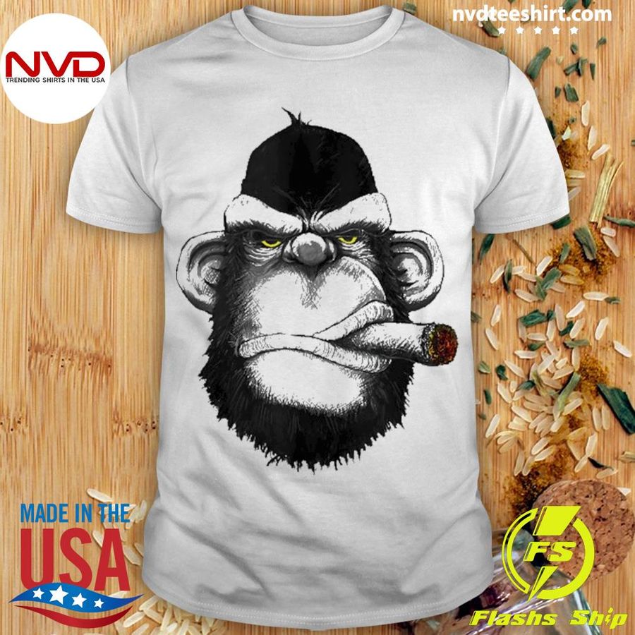 Monkey Smoking Cigar Monkey Shirt