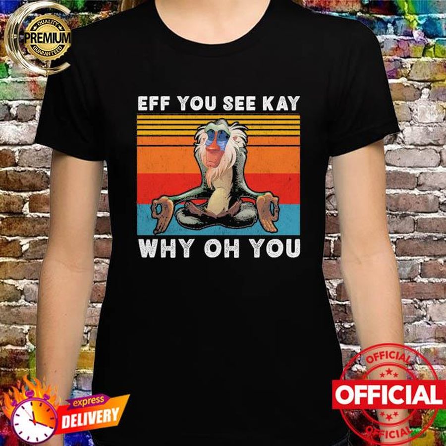Monkey Yoga eff you see kay why of you vintage shirt