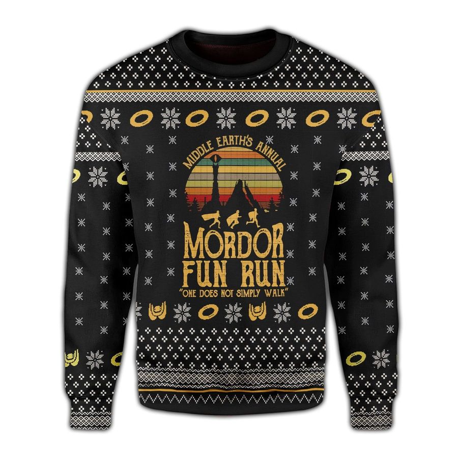 Mordor Fun run Middle Earth Annual Sweater