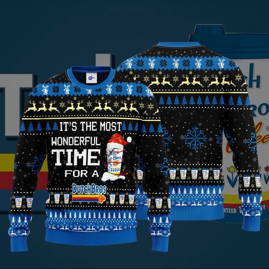 Most Wonderful Time For A Dutch Bros Christmas Sweater