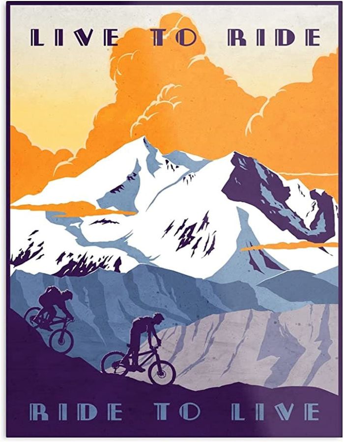 Mountain Biking, Live To Ride Ride To Live Poster