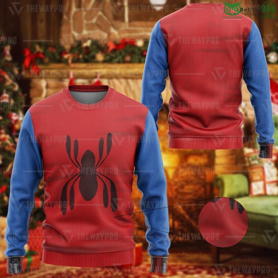 Movie Superhero Homemade Spiderman Custom Imitation Knitted Ugly Sweater
