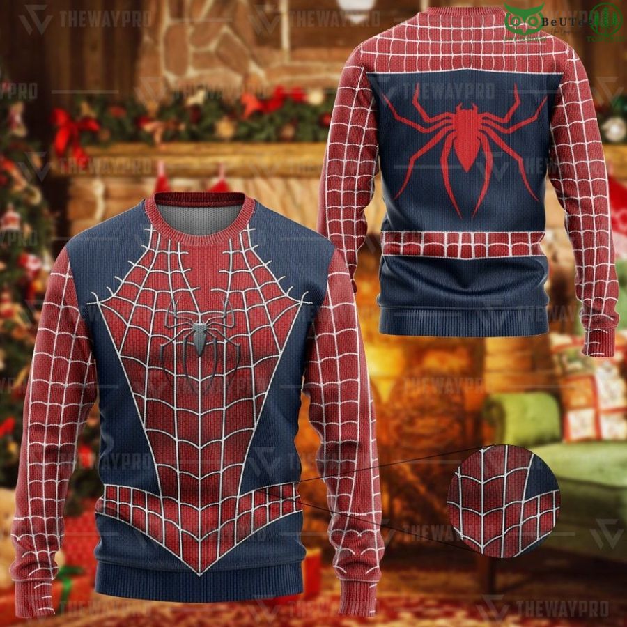 Movie Superhero Spider Raimi Custom Imitation Knitted Ugly Sweater