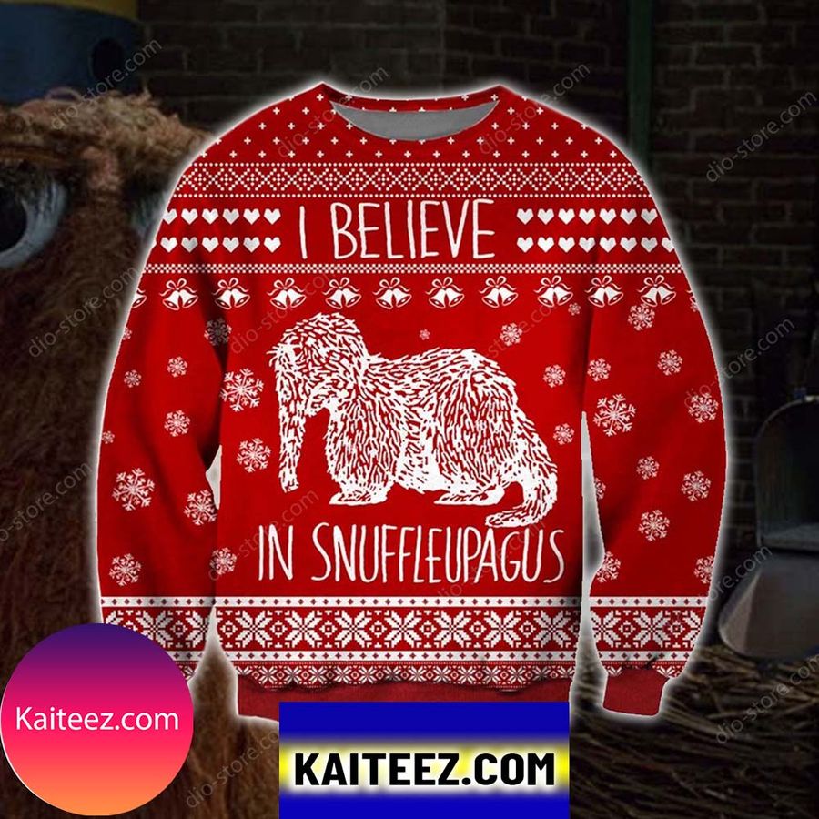 Mr. Snuffleupagus Knitting Pattern 3d Print Christmas Ugly Sweater