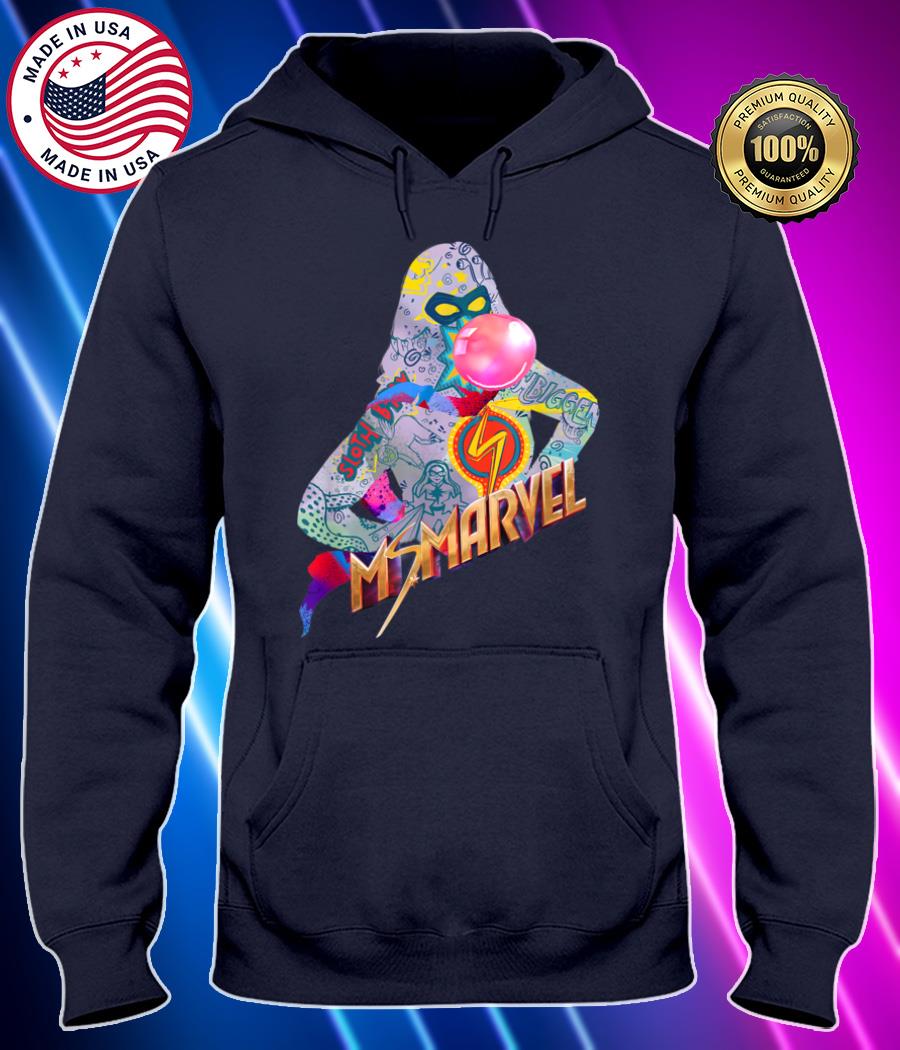 ms. marvel bubble gum silhouette poster t shirt Hoodie black Shirt, T-shirt, Hoodie, SweatShirt, Long Sleeve