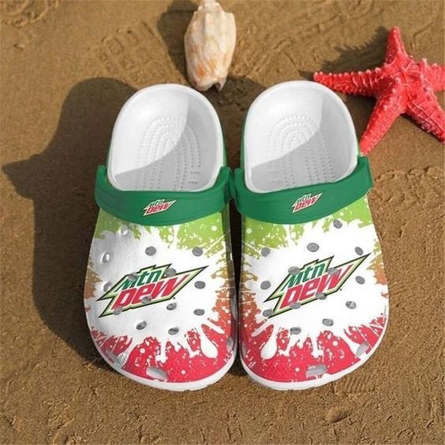 Mtn Dew Drink Power Gift Rubber Crocs Crocband Clogs, Comfy Footwear